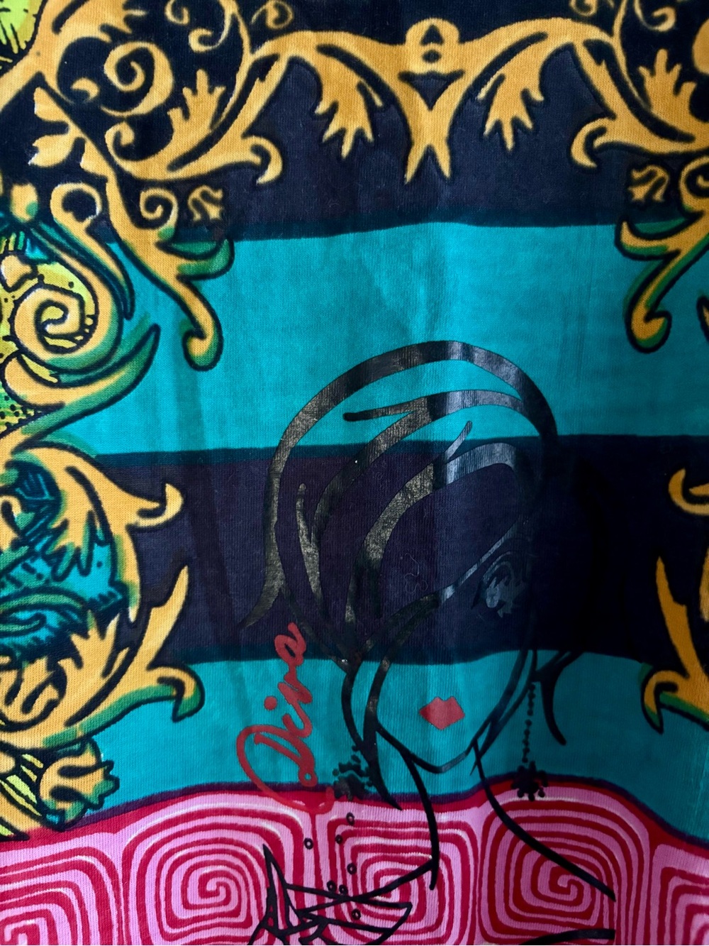 Savage Culture Multicolor Black, Yellow & Teal Printed Dress Size S - Picture 5 of 10